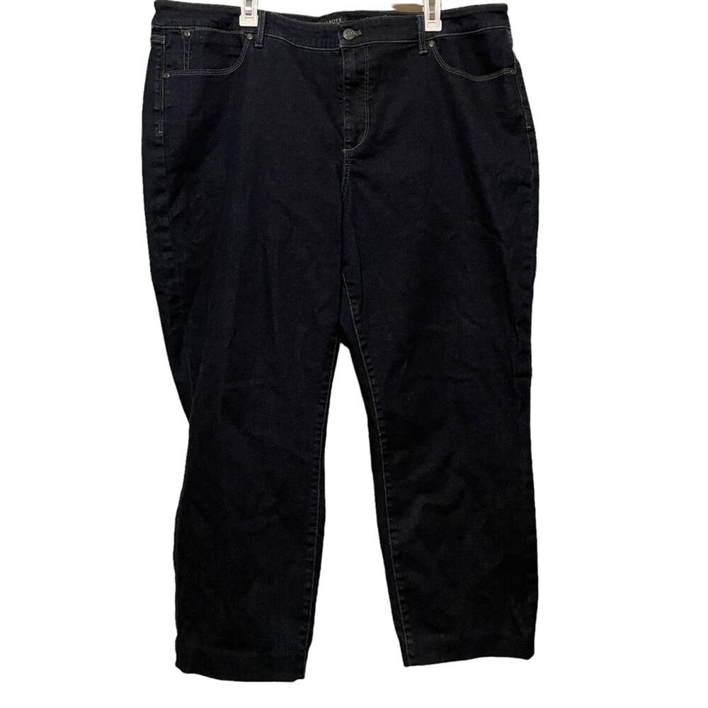 Talbots Dark‎ Wash Ankle Cropped Jeans Curvy